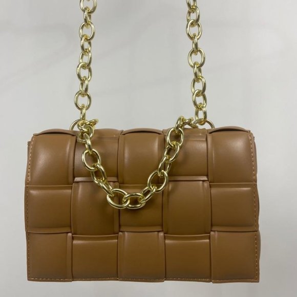 Waist Bags Weave Chain Crossbody CAMEL - Picture 5 of 6